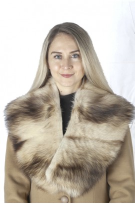 Polecat fur collar, Cream